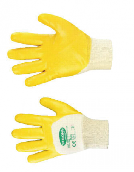 Arbeitshandschuh EN 420, EN 388, Nitril-Kautschuk, gelb Gr.10